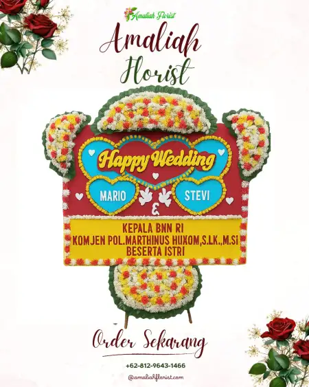 Papan Bunga Pernikahan Kebayakan